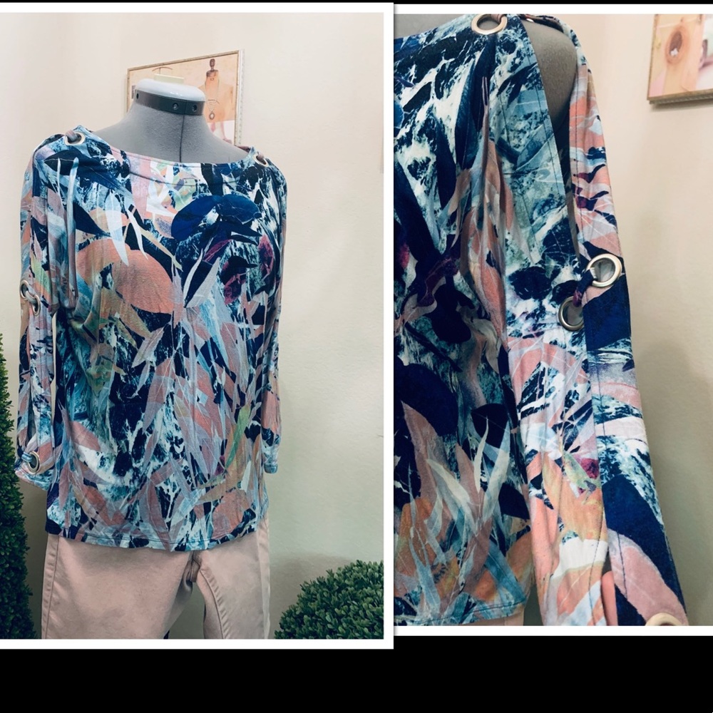 Long Sleeve Cold Shoulder Top